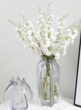 现简约家饰透明玻居璃花器摆代件ali-6544酒店餐厅样板间软装装艺