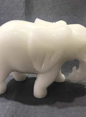 创意工艺品批发 白玉大象家居办公室装饰摆件阿富汗玉石摆件