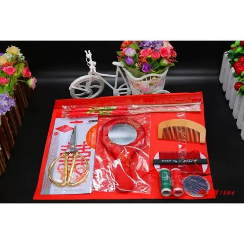 Расческа подходит для мужчин и женщин, зеркало, ножницы, комплект для невесты, дракон и феникс