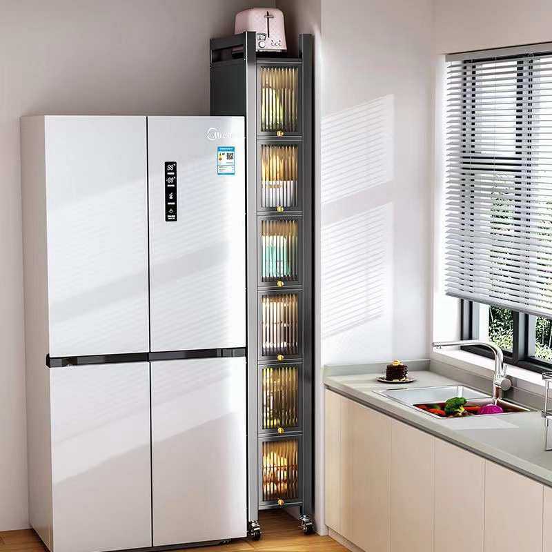 厨房置物架落地置物柜储物柜多功能微波炉锅烤箱橱柜收纳架带柜门,淘宝优惠券,粉丝福利购,淘宝优惠卷