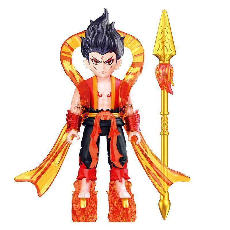 哪吒2魔童闹海周边积木玩具哪吒手办关节可动模型摆件开学礼物