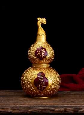 福工禄平安葫芦头龙摆件居艺挂HL-3-1件吉祥如意葫家芦金属摆件