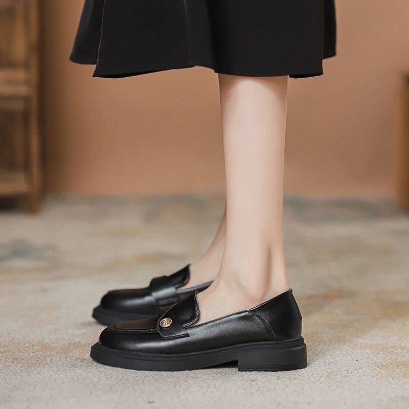 超纤内增高小皮鞋女2026新款秋季英伦风小个子豆豆鞋子厚底乐福鞋,淘宝优惠券,粉丝福利购,淘宝优惠卷