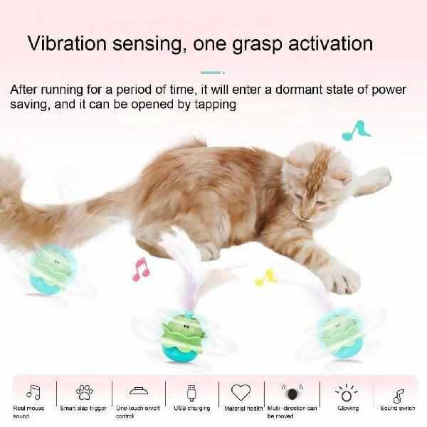 Feathered Cat Teaser with Vibration Feature Engaging Cat - 图3