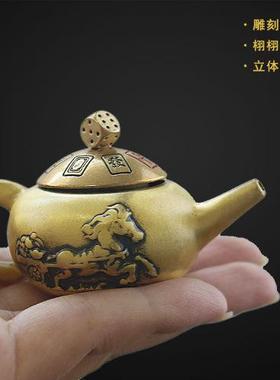 黄铜麻将麻将旋转创意装饰摆件