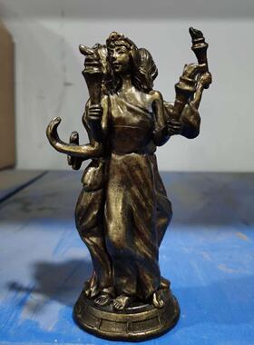 希腊神话权杖女神摆件人物创意摆设酒柜书房美欧式装饰雕塑工艺品
