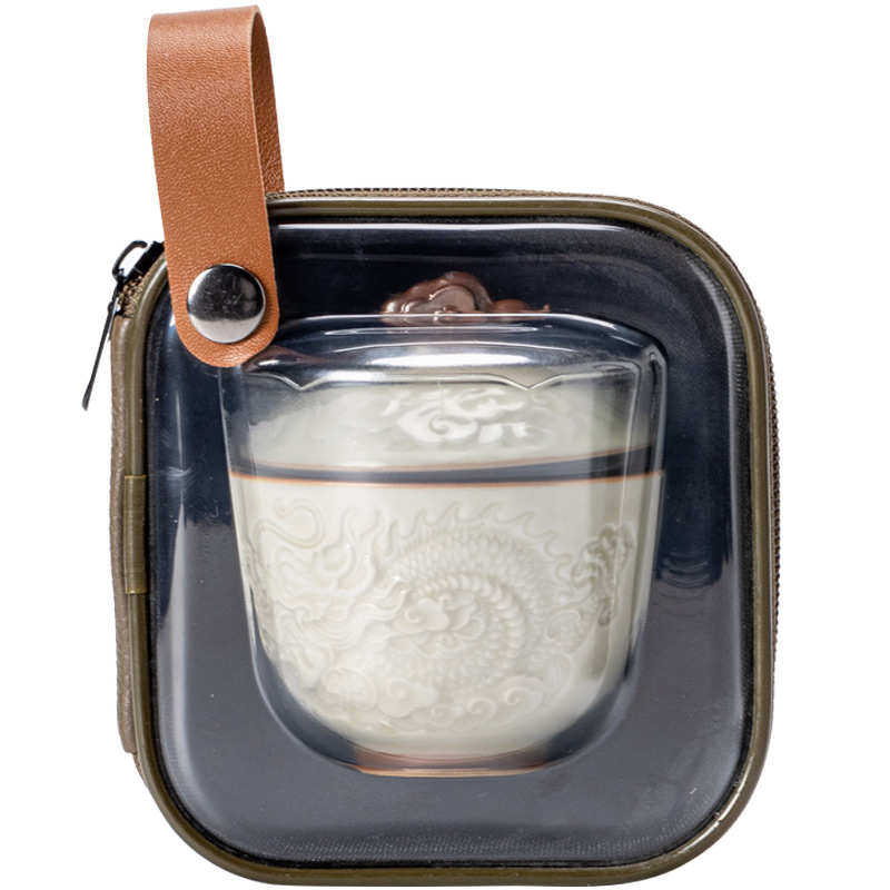 Xiangyunlong travel tea set portable outdoor travel ceramic quick cup single teapot and tea cup small set