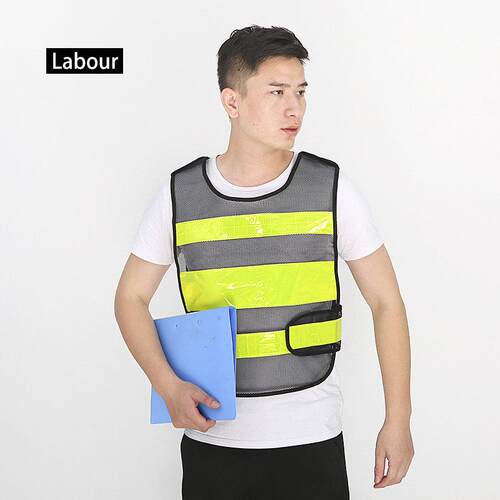 反光背心马甲高亮施工建筑夜间荧光衣服透气网布汽车安全防护服 - 图1