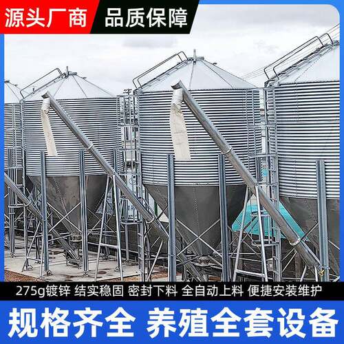 料塔厂家养殖场镀锌料塔自动上下料养殖设备20吨饲料储存料仓料塔 - 图1