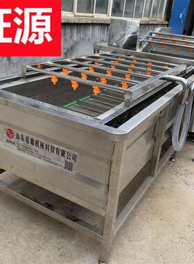 大型气泡清洗机 蔬菜清洗机 连续式辣椒清洗线 泡菜生产加工设备