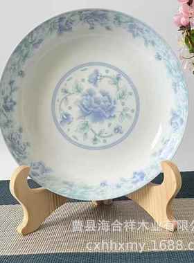 木质桌面摆件展示架茶饼托架茶叶架普洱茶展示架盘子收纳架实木架