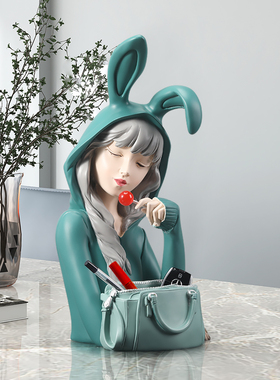 轻奢少女摆件北欧客厅玄关酒柜家居装饰品结婚新婚生日礼物送闺蜜