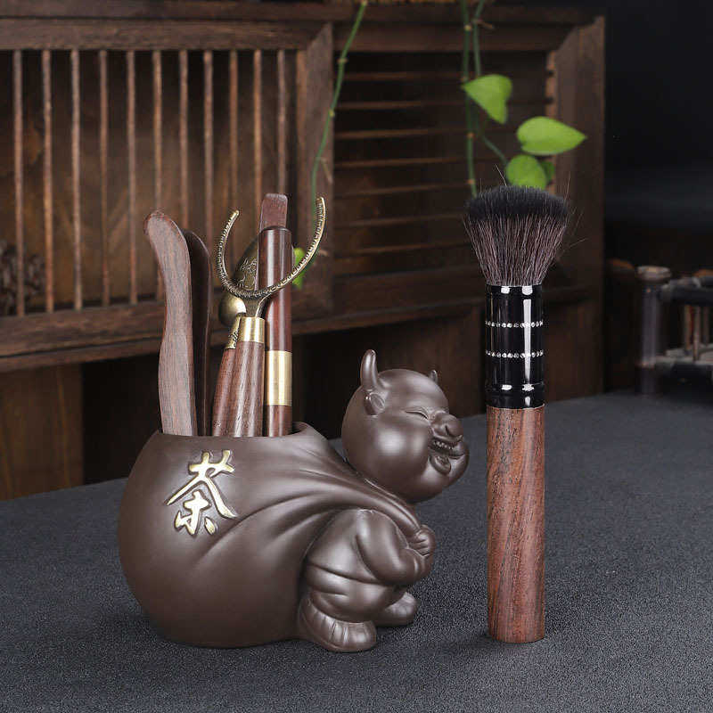 Zisha Tea Ceremony Six Gentlemen Tea Making Tools Bamboo Tea Clips Tea Spoons Tea Knives Complete Kung Fu Tea Set Accessories Set