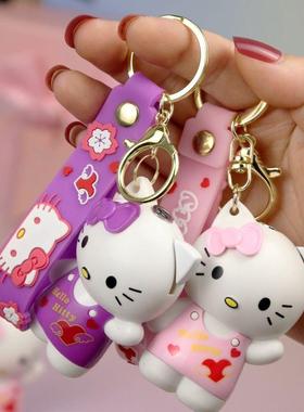 凯蒂猫手办钥匙扣打火机hello kitty三丽鸥手办红火焰气体打火机