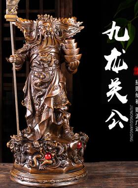 九龙关公财神摆件店铺开业供奉财神礼品武财神关二爷摆件骑马关公