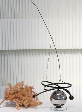 现代抽象恒星环绕摆件样板房售楼处酒店大堂轻奢艺术几何软装饰品