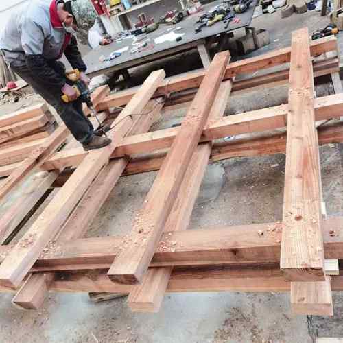 苏州上门打木架张家港花箱实木江阴胶合花格箱大型设备框架木托盘 - 图2