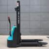 Forklift fully electric 1 ton 1.5 ton electric pallet truck electric stacker walking type long handle lead acid