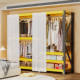 Dust-proof curtain shelf multi-layer household suitcase floor-standing living room storage rack balcony storage iron rack