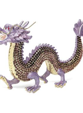 创意镶钻生肖龙摆件合金工艺礼品乔迁办公室装饰摆件商务礼品