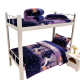 Flannel student dormitory bed three-piece set of high school student dormitory milk velvet sheets and quilt cover thickened coral velvet 3
