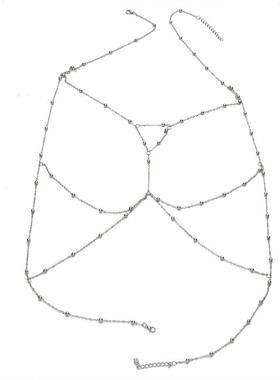 fashion jewelry sexy Body chain 身体炼 覆古铜珠胸炼 锁骨炼