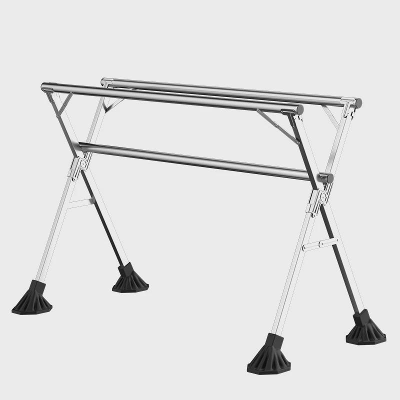 家用落地式折叠晾衣杆双杆客厅阳台挂衣架室内外晾衣架晒被衣架子 - 图0