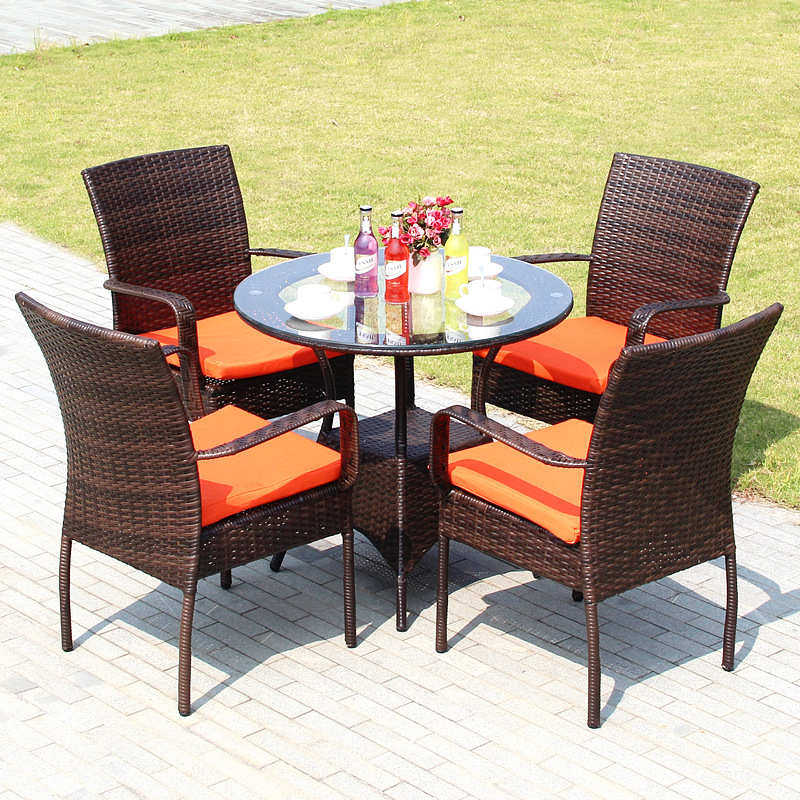 户外休闲藤编桌椅组合藤椅子茶几五件套阳台花园庭院藤编家具组合,淘宝优惠券,粉丝福利购,淘宝优惠卷