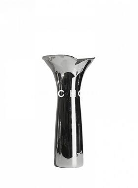 简约轻奢电镀玻璃花器软装饰品样品房间客厅茶几餐桌插干花瓶摆件