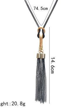 2026年新款冬天配毛衣的项链漂亮独特毛衣链秋冬长款百搭女流苏长