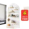 Solid wood hole board wall storage living room partition board receive details rack background wall simple wooden wall bookshelf