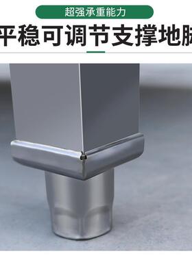 不锈钢双层商用饭店厨房打包打荷台切菜桌子操作台面案板灶台架子