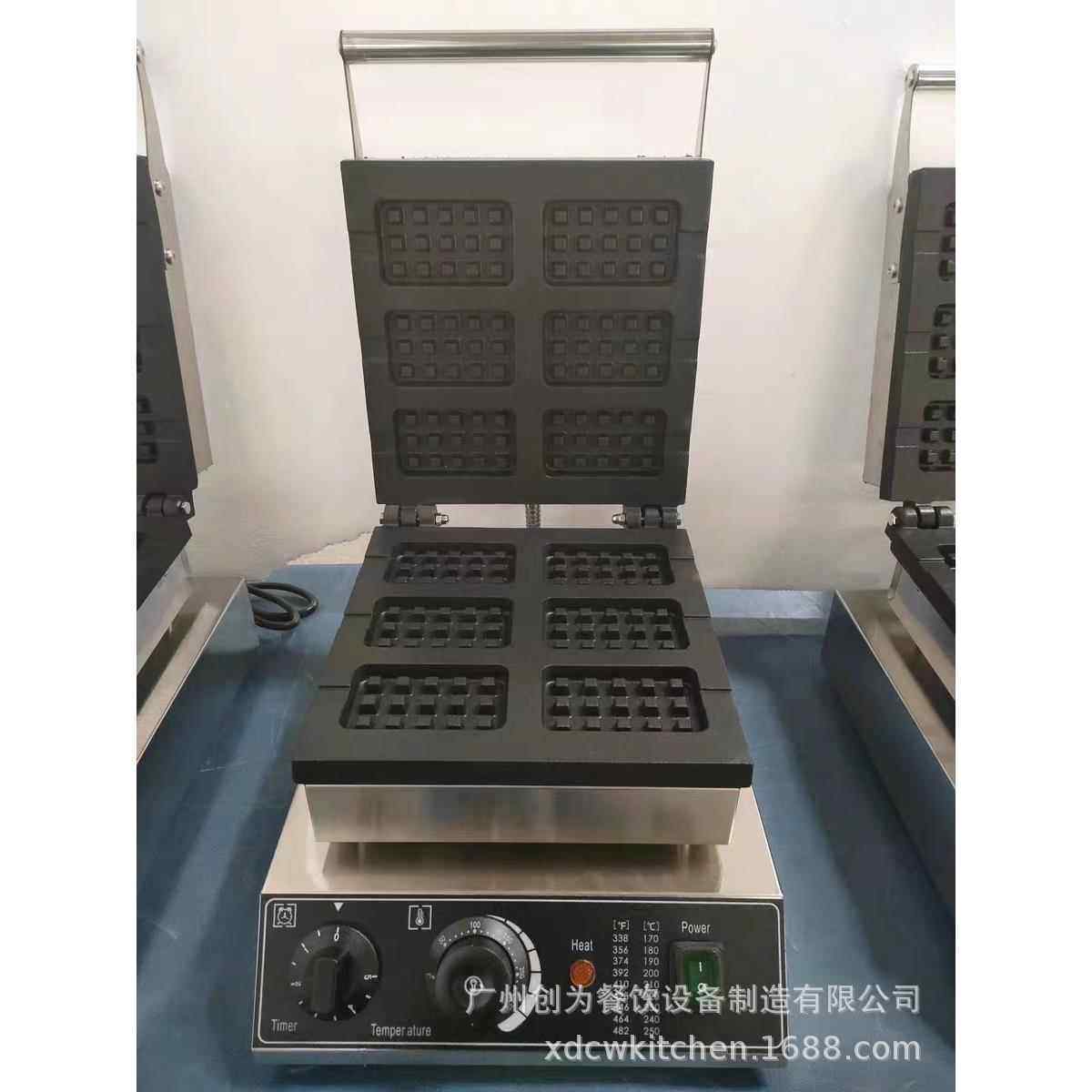 Chuangwei commercial scone machine six-piece square ice cream waffle oven crispy machine baking waffle electric snack machine