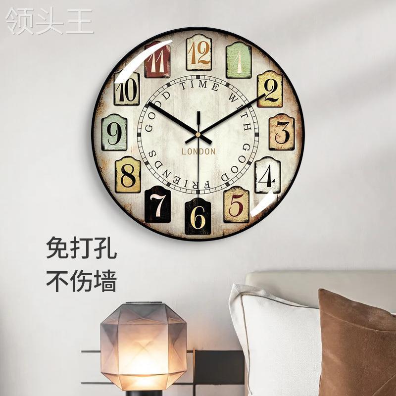 创意挂钟家用钟表客厅简约时钟挂墙挂表北欧石英钟wall clock-图0