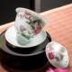 Yingqing Fushou covered bowl ceramic ຕ້ານການ scalding Sancai ຊາບ້ານເຮືອນ enamel ຫນາຂະຫນາດກາງສີ Kung Fu ຊຸດຊາ