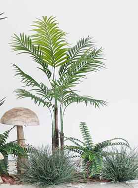 采购产品模拟绿色植物，草坪植物，园林绿化，落地草，弯曲草桩，