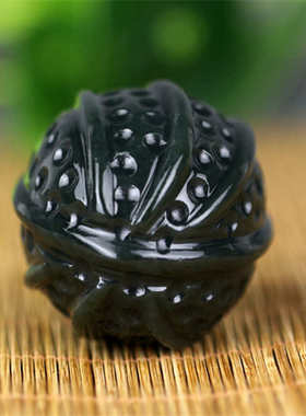 和田青玉核桃 把玩 手把件玉石玉玉器工艺品