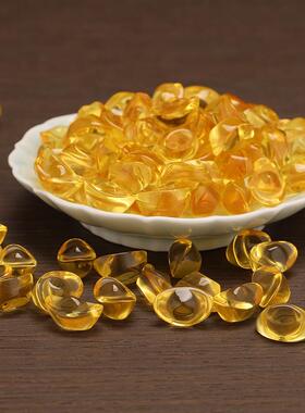 黄水晶米彷古琉璃水晶元宝底座貔貅聚宝盆套装家居招财铜米缸装饰