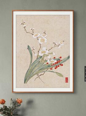 纯手绘定制国画工笔水墨花鸟装饰挂画客厅装饰画来图定制