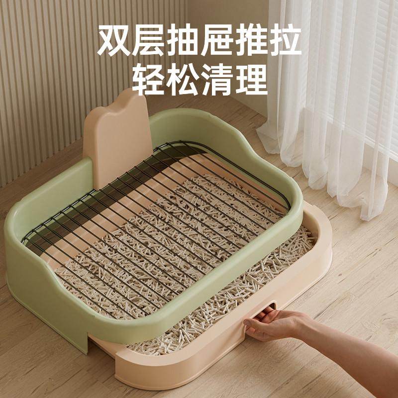 超大号狗厕所高围栏铁网抽屉式防踩尿溅易清洗特大狗便盆宠物砂盆,淘宝优惠券,粉丝福利购,淘宝优惠卷