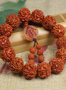 金刚菩提手串牛骨蜜蜡五瓣菩提子