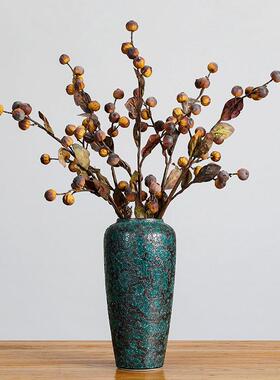 仿真果实干叶烟果枝野果干花侘寂风装饰个性造景插花摄影道具摆件