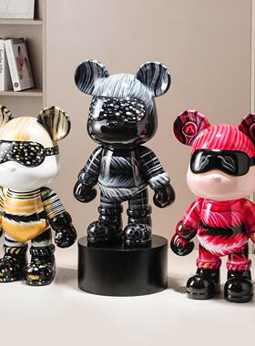 暴熊摆件落地客厅网红服装门店铺店家居装饰储大钱罐力YFU乔迁送