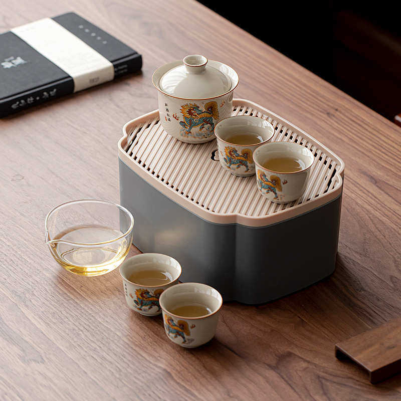 草木灰功夫茶具便携快客杯一壶四杯茶盘陶瓷旅行茶具套装定制LOGO,淘宝优惠券,粉丝福利购,淘宝优惠卷