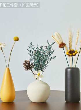 创意花瓶摆件现代客厅简约插花玄关柜仿真花鞋柜酒柜电视柜装饰品