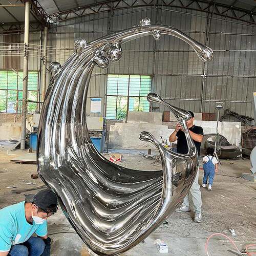 不锈钢雕塑地产雕塑景观雕塑镜面雕塑异形小品摆件 - 图2