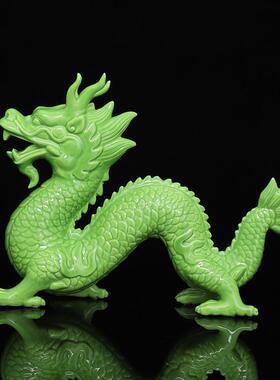 高档陶瓷龙饰摆件招财白瓷十二生龙工艺肖品家居办公室器店铺装品
