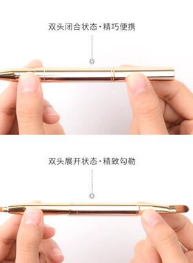 正品双头唇刷口红伸缩可携式晕染专业化妆师专用高级线笔带盖子唇