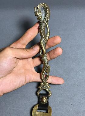 古玩杂项铜器收藏 商务礼品 家居装饰 老人用品 送长辈 鞋拔子