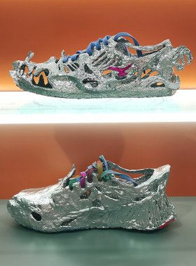 周晁ZICO侏罗纪系列收藏级艺术雕塑球鞋可穿一双手工制作男女同款